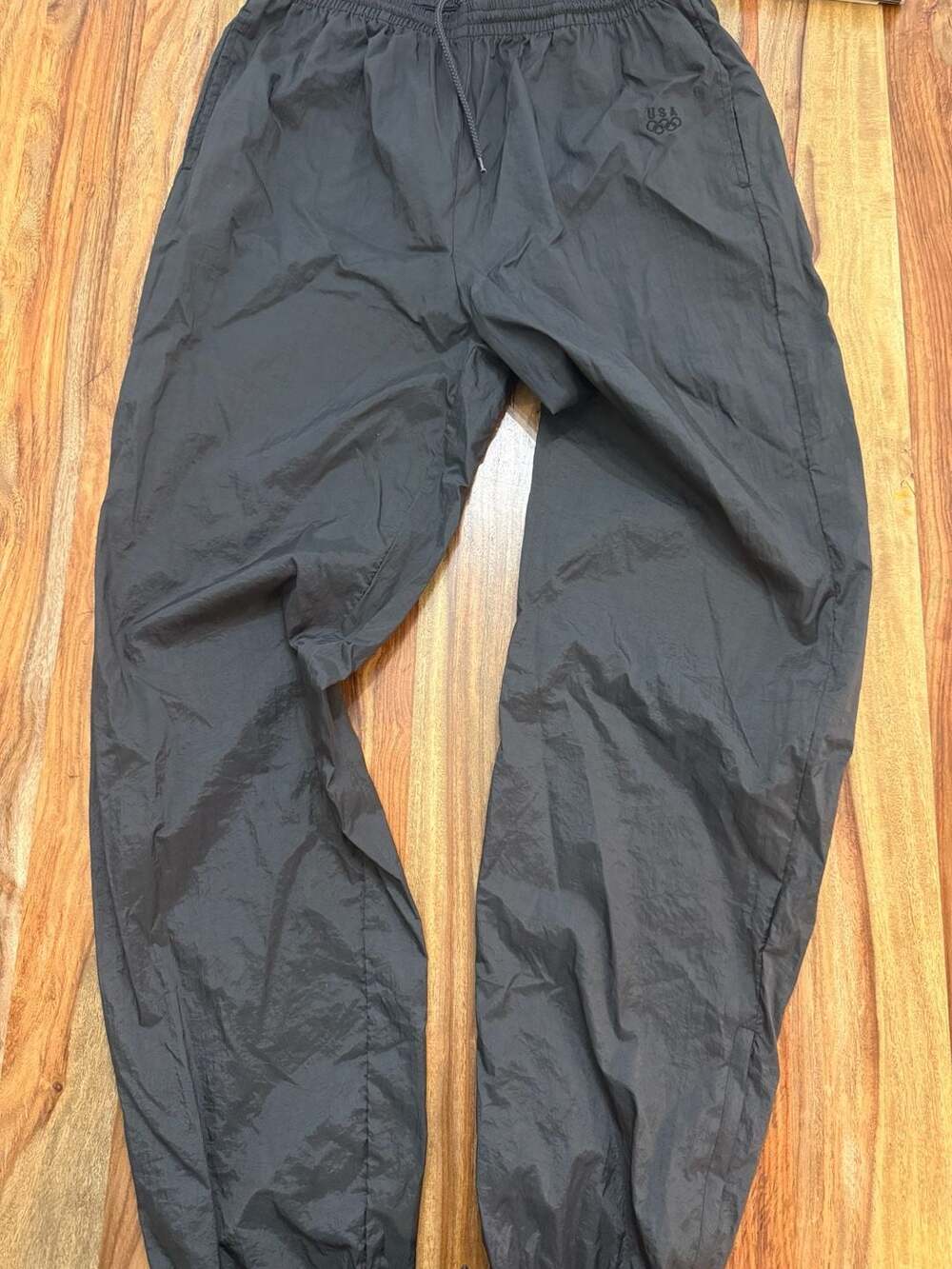Vintage 90s USA Olympic Team Nylon Track Pants  Black Size L